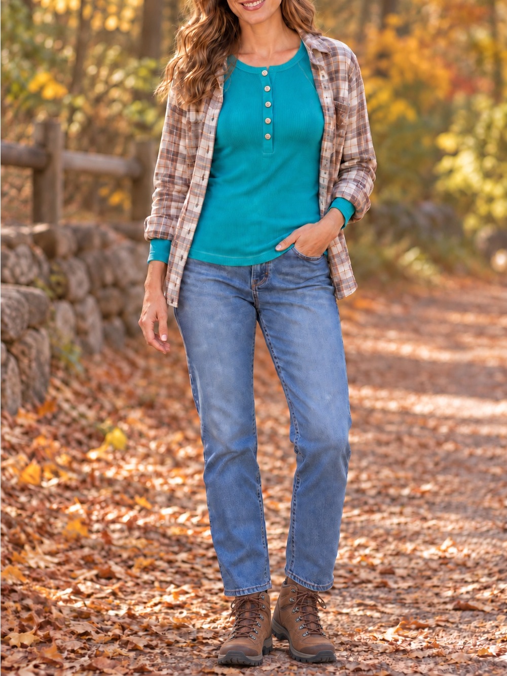 Patagonia Womens Waffle Henley Shirt Large Teal Slim Fit Organic Cotton Layering